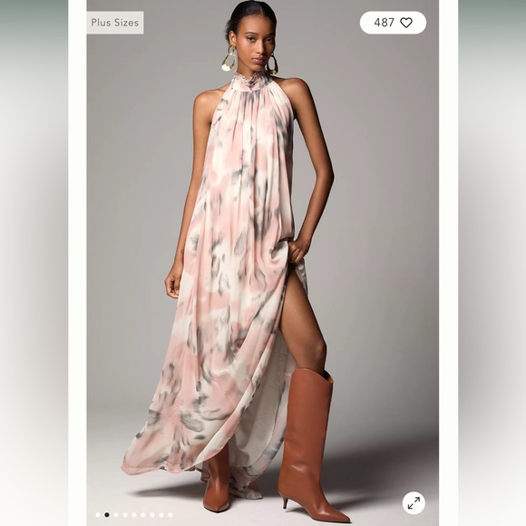 Maeve for Anthropologie Beautiful Halter Dress Plus size 2X New With Tags!!! - Picture 11 of 11